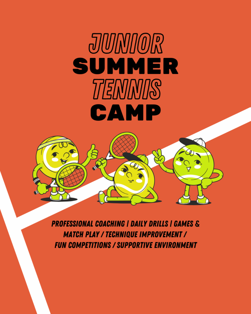 Colorful Modern Kids Summer Camp Tennis Sport Poster (Instagram Post (45))